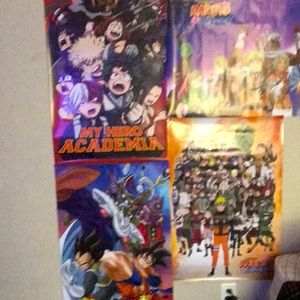 Four anime posters for 10 each